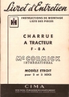 notice d'entretien
type : Charrue F8A