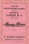 pièces détachées
type : Lieuse N° 6