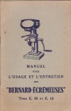 notice d'entretien et pièces détachées
type : Ecrémeuse E10 - E12