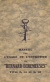 notice d'entretien et catalogue pièces détachées
type : Ecrémeuse E14 - E16