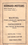 notice d'entretien et pièces détachées
type : W110 - W110bis -W110ter - W610 - W610a - W810      