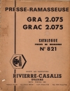 pièces détachées
type : GRA - GRAC 2.075