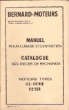 notice d'entretien et piéces  détachées
type : W112 - W112bis - W112ter