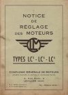 notice d'entretien
type : LC2 - LC3 - LC4