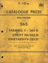 piéces détachées
type : Farmall    F265D - Utility  FU265D - Vineyard FV265D